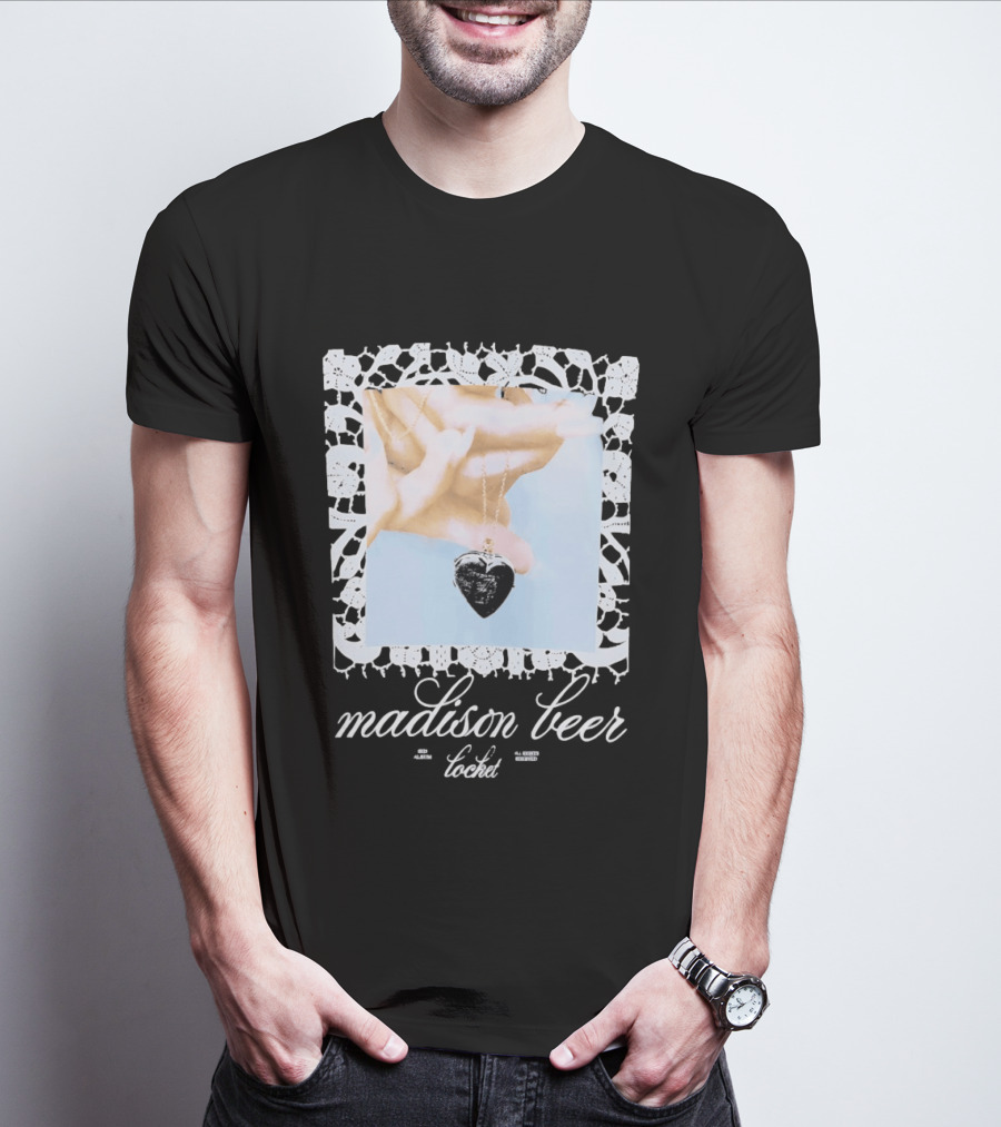 Madison Beer Locket Album 2025 Heart Pendant Motif T-Shirt
