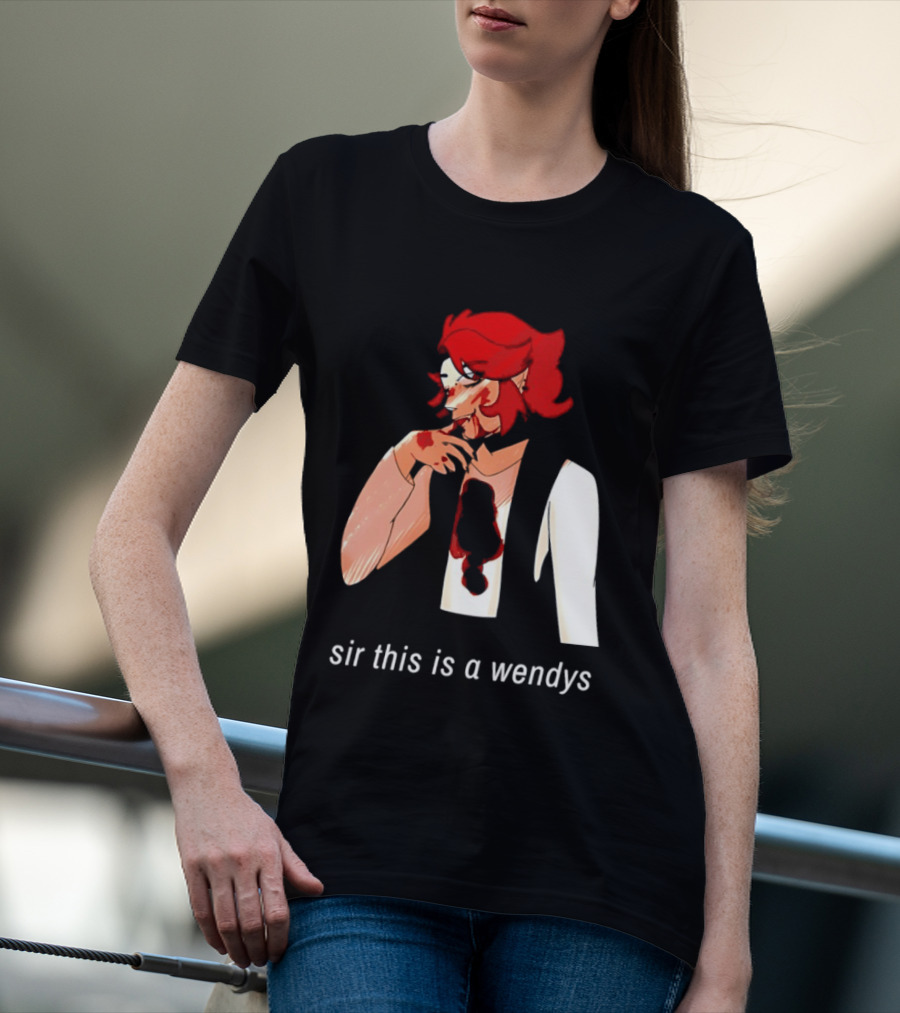 Sir This Is A Wendys Red Haired Character With White T-Shirt
