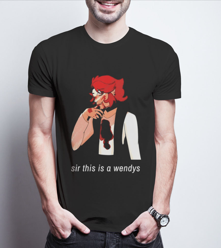 Sir This Is A Wendys Red Haired Character With White T-Shirt