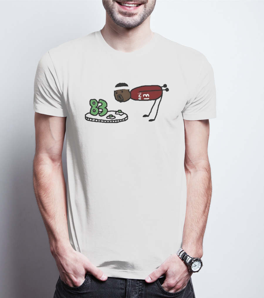 Bam Adebayo Miami Heat Player Art With Number 83 T-Shirt