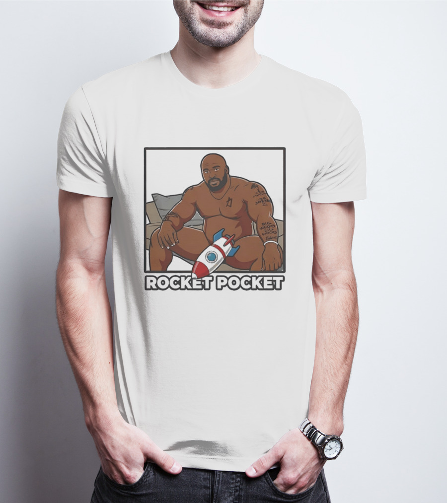 ROCKET POCKET Barry Wood Cartoon T-Shirt
