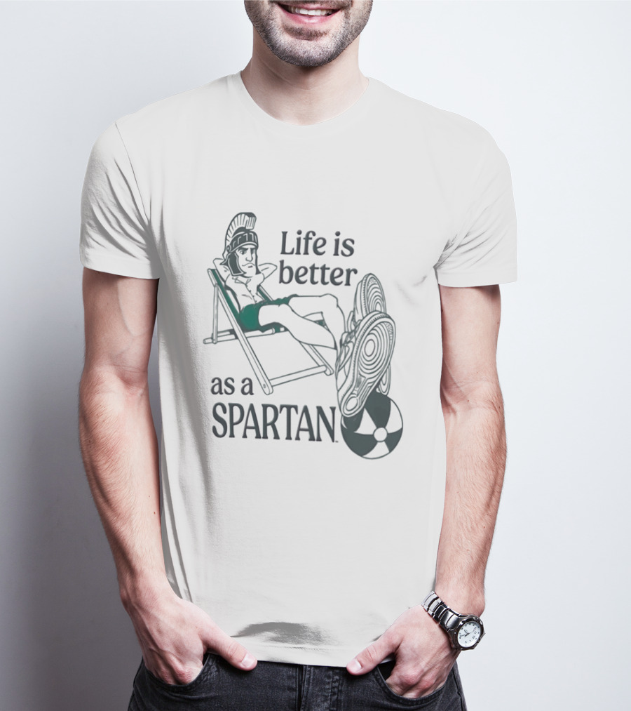 Michigan State Spartans Life Is Better As A Spartan Beach Relaxation T-Shirt