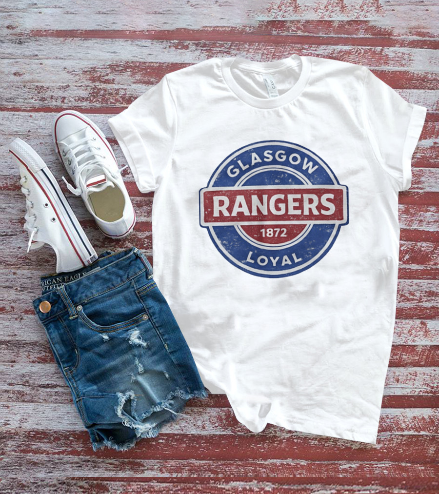 Glasgow Rangers Loyal 1872 Rangers FC Vintage Logo Football Club T-Shirt