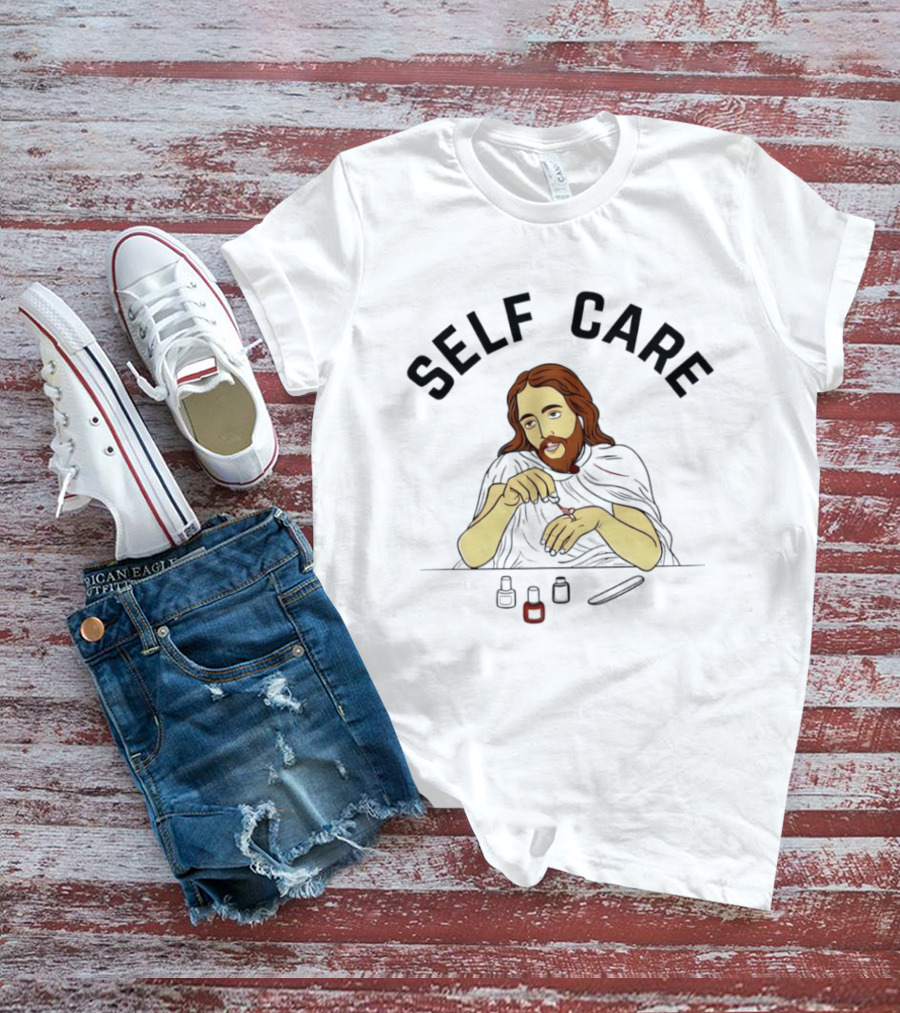 Self Care Jesus Nail Polish LGBTQ Positive T-Shirt