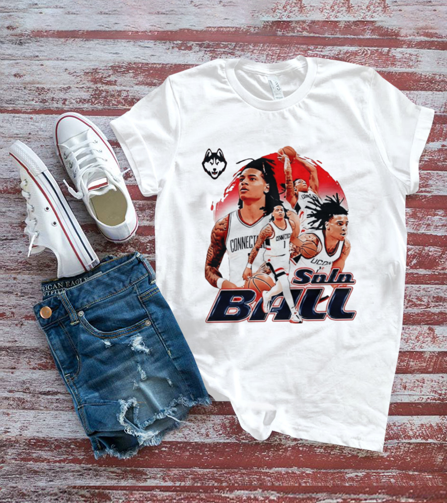UConn Huskies Solo Ball Connecticut Men's Basketball Collage T-Shirt