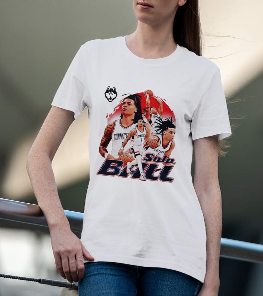 UConn Huskies Solo Ball Connecticut Men's Basketball Collage T-Shirt