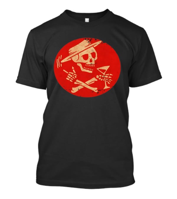 Social Distortion Skeleton Skull With Hat And Martini T-Shirt
