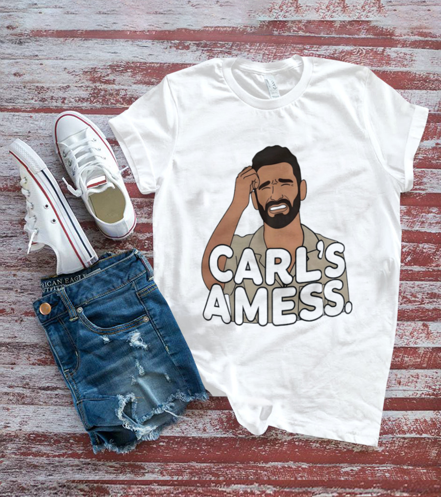 Carl's A Mess Carl Radke Summer House Humor Face T-Shirt
