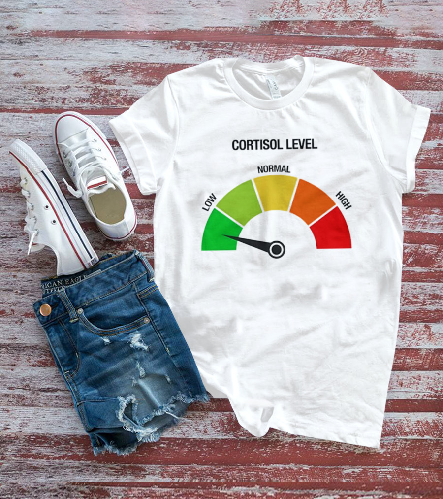 Cortisol Level Low Stress Indicator Gauge T-Shirt