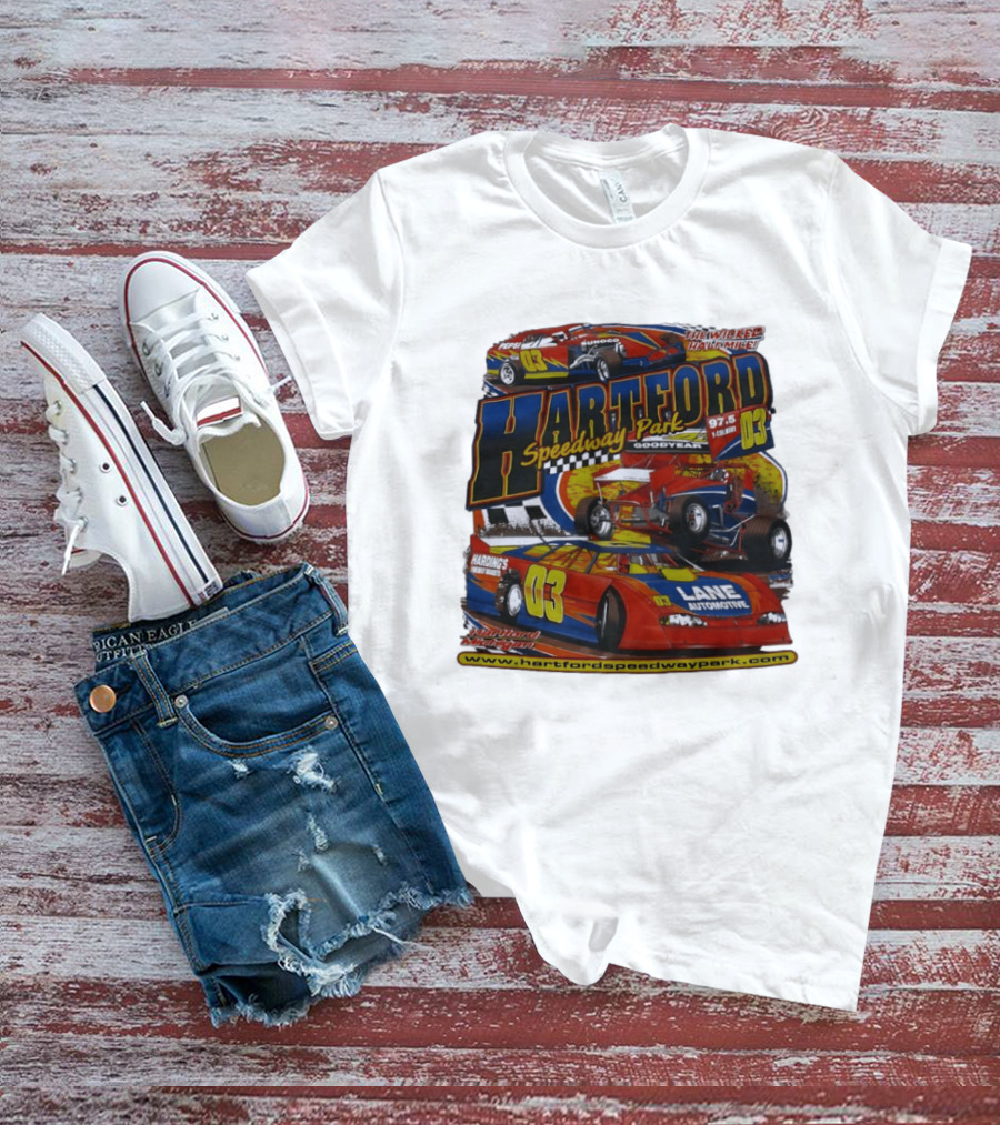 Hartford Speedway Park The Wicked Half Mile Lane Automotive Racing 03 T-Shirt