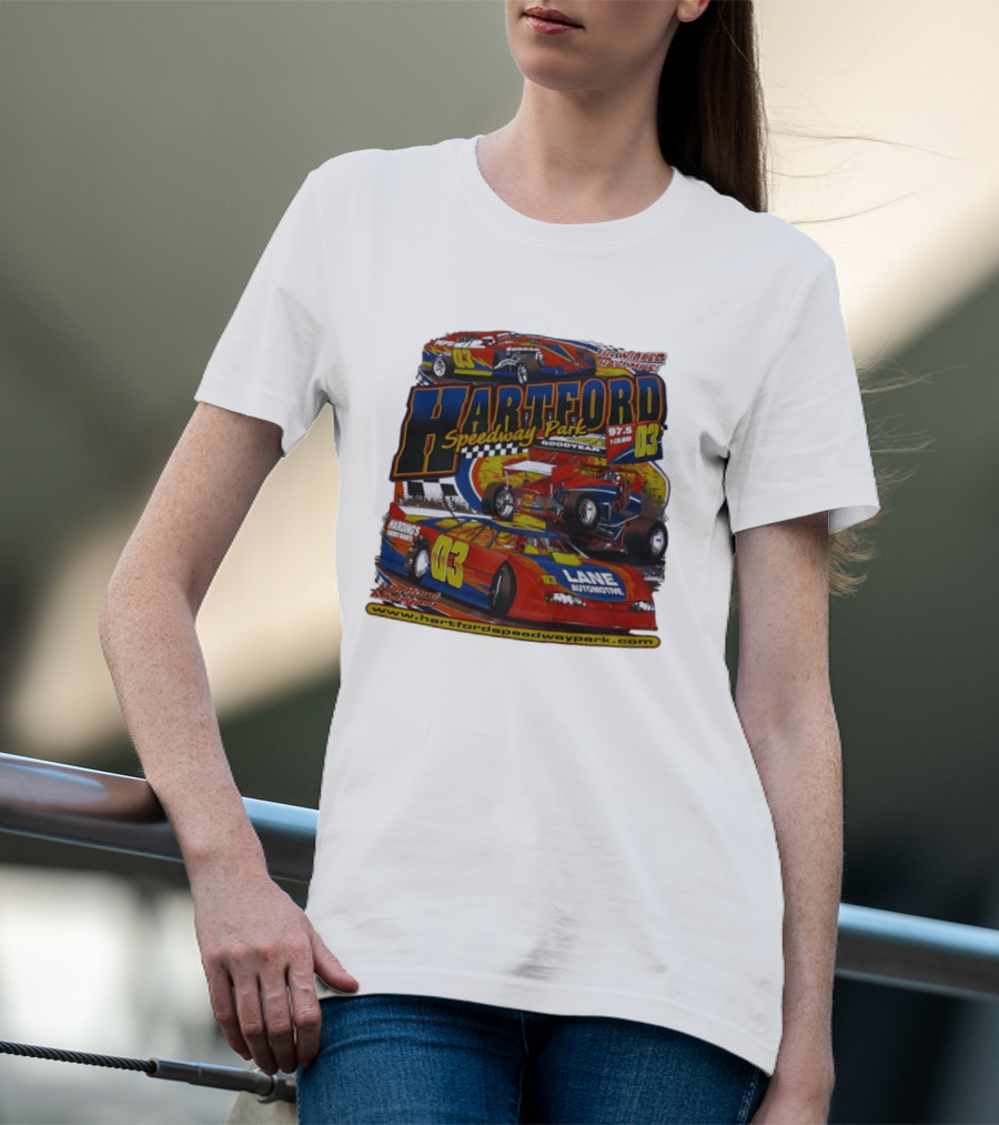 Hartford Speedway Park The Wicked Half Mile Lane Automotive Racing 03 T-Shirt