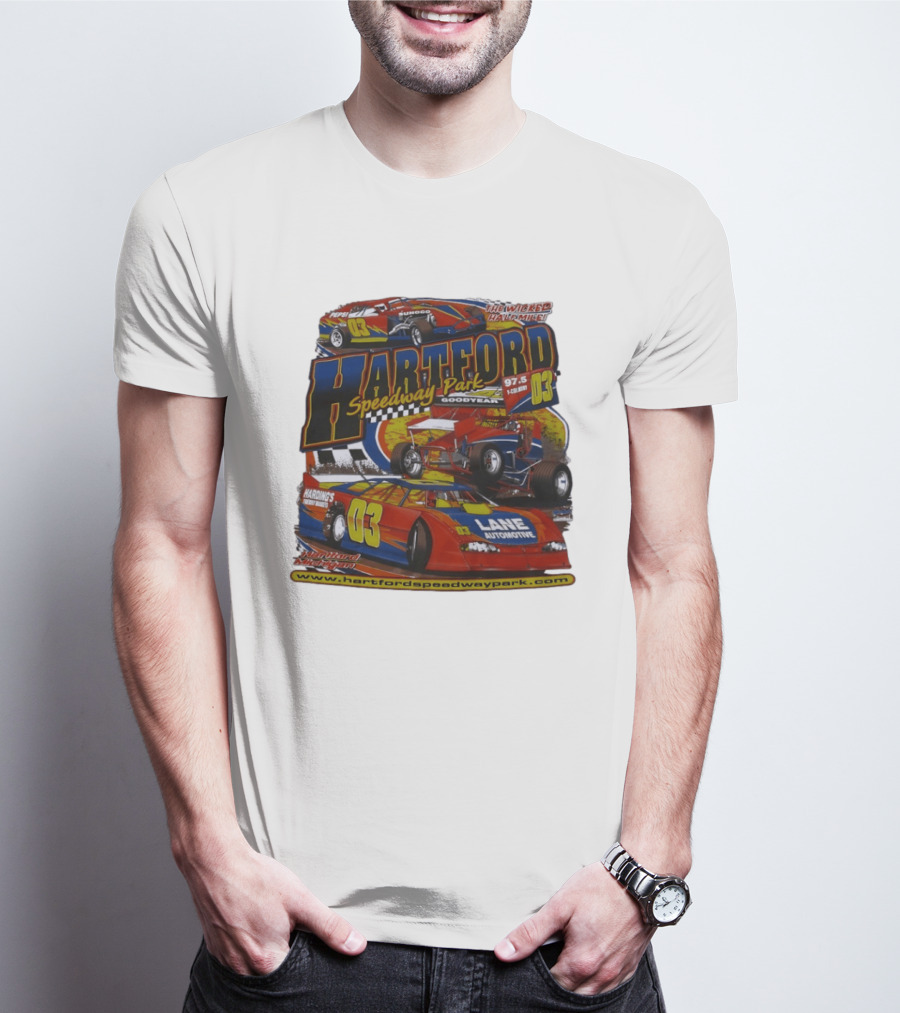 Hartford Speedway Park The Wicked Half Mile Lane Automotive Racing 03 T-Shirt