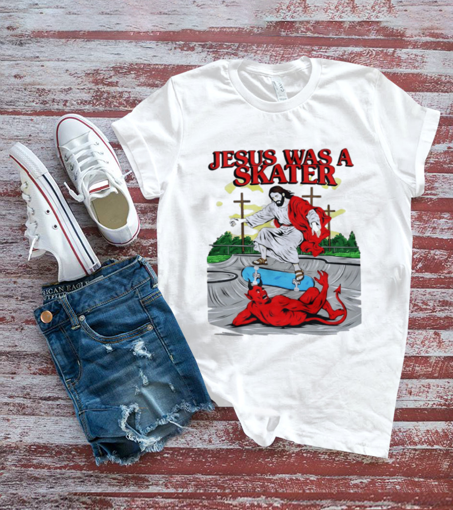Jesus Was A Skater Vs. Devil Skatepark Showdown T-Shirt