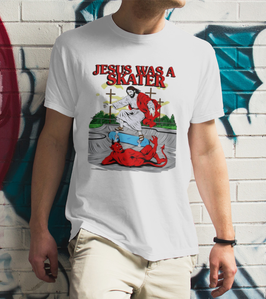 Jesus Was A Skater Vs. Devil Skatepark Showdown T-Shirt