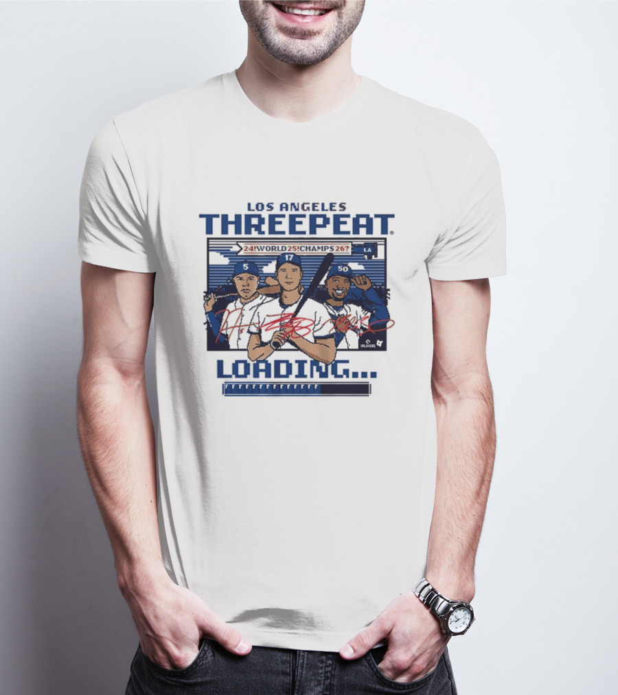 Los Angeles Threepeat World Champs Home Runs Loading T-Shirt