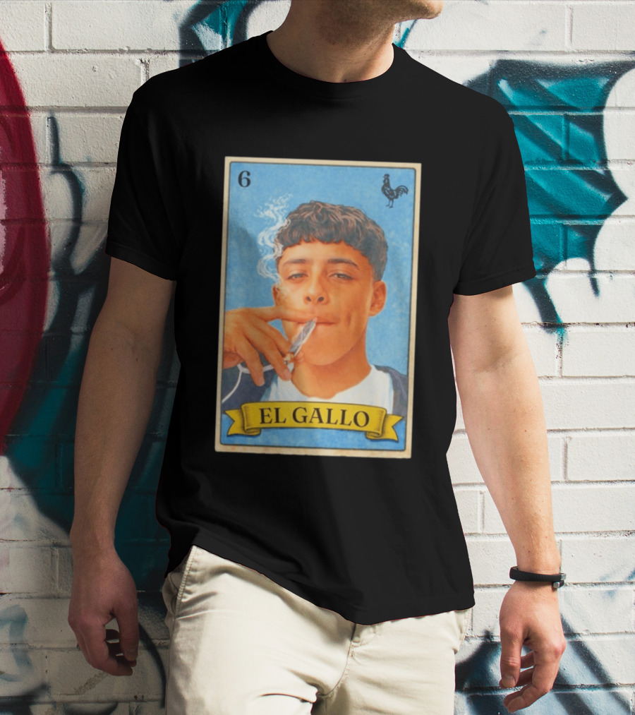 El Gallo Smoking Card 6 Rooster T-Shirt