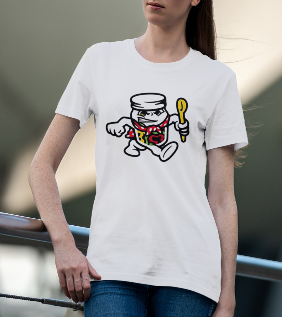 Peppers In Oil Jar Character With Spoon T-Shirt