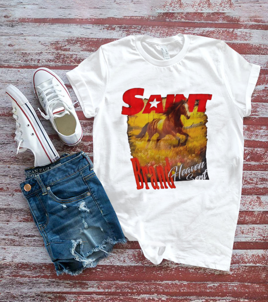 Saint Brand Heaven Sent Galloping Horse Wild West T-Shirt