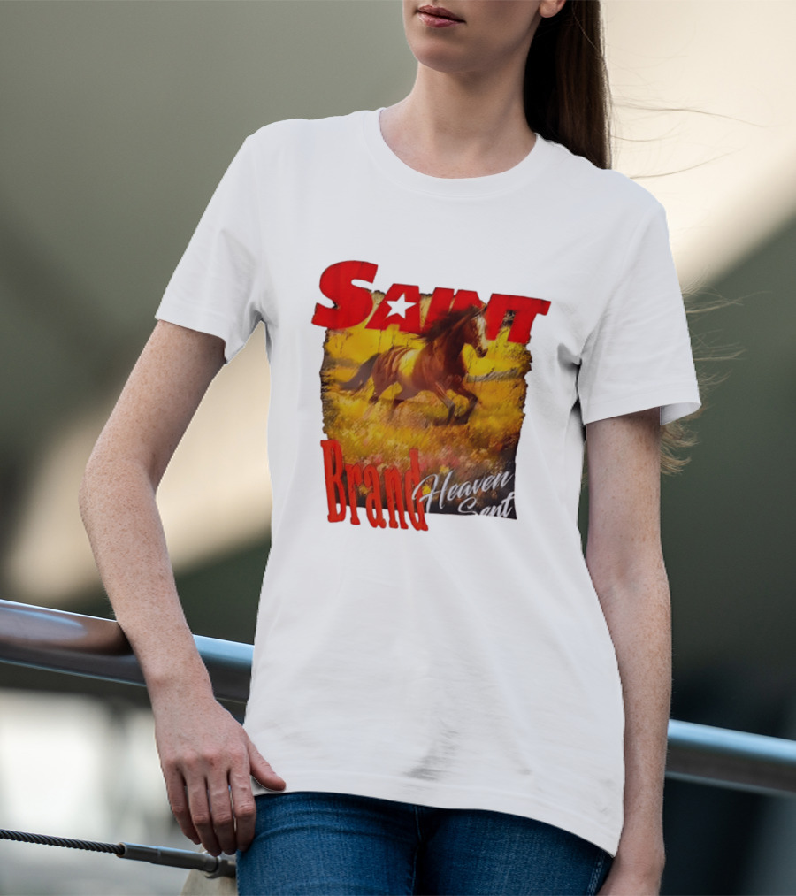 Saint Brand Heaven Sent Galloping Horse Wild West T-Shirt