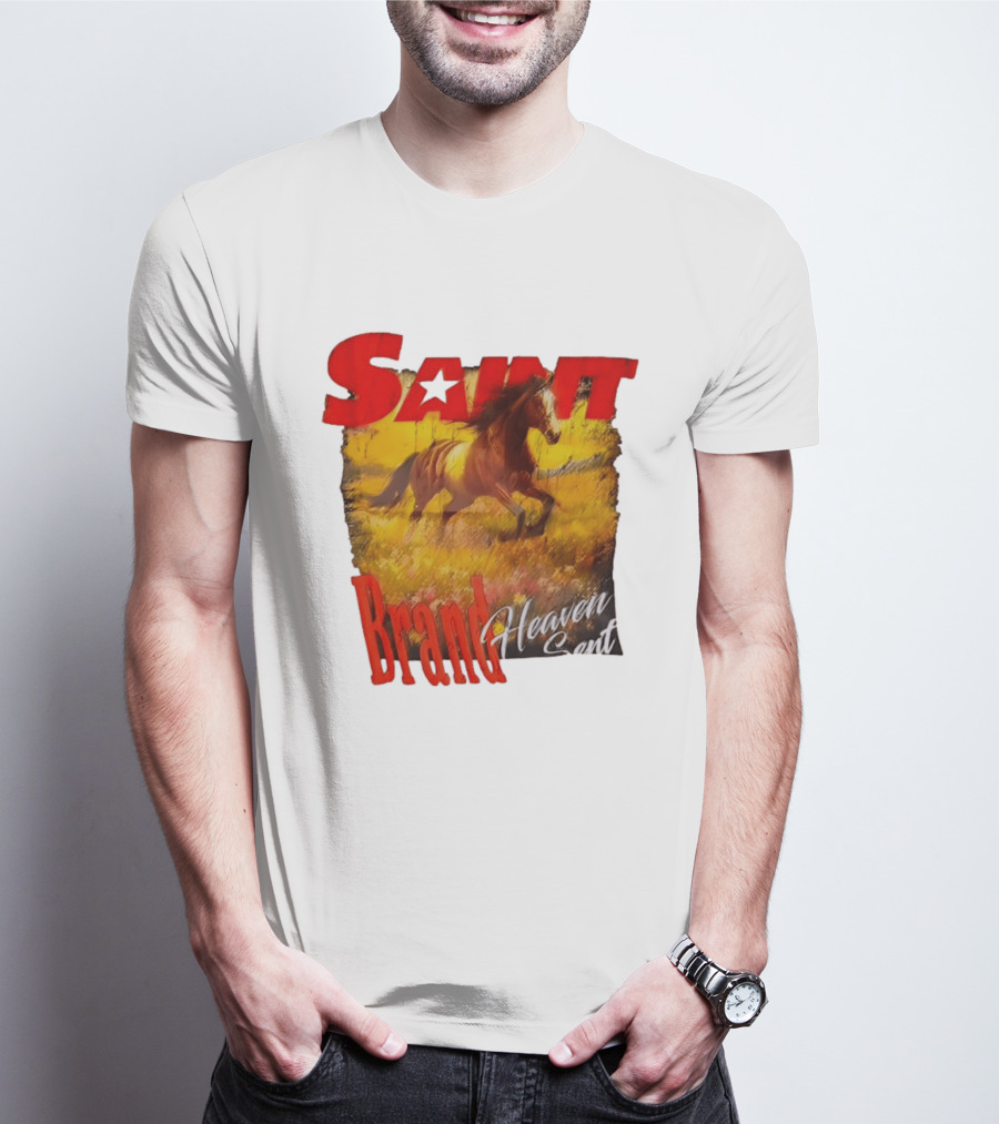 Saint Brand Heaven Sent Galloping Horse Wild West T-Shirt