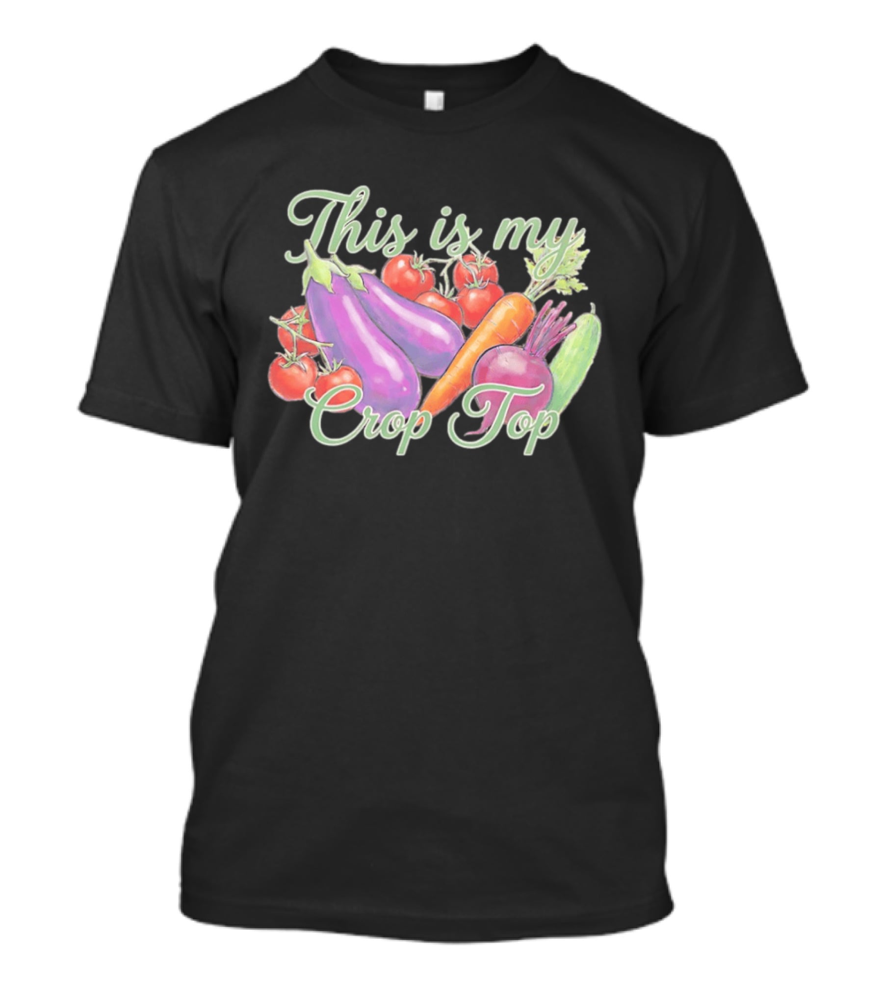 This Is My Crop Top Tomato Carrot Eggplant Cucumber Red Onion T-Shirt