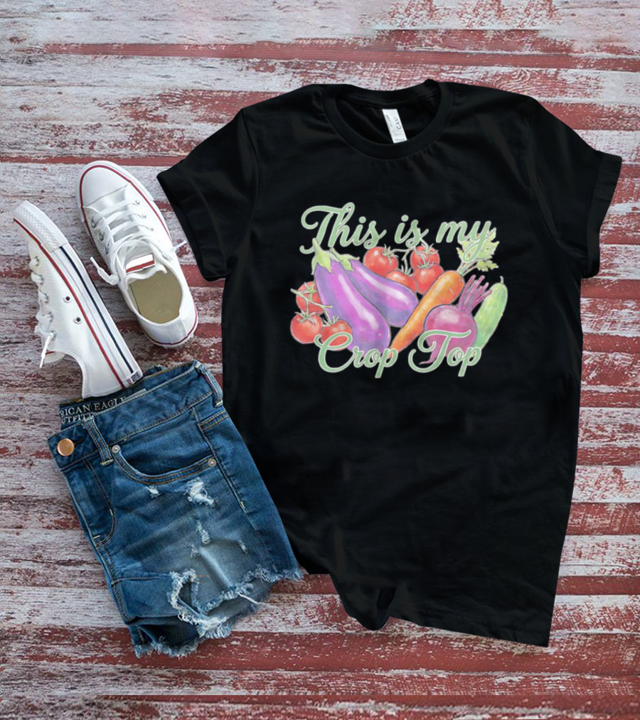 This Is My Crop Top Tomato Carrot Eggplant Cucumber Red Onion T-Shirt