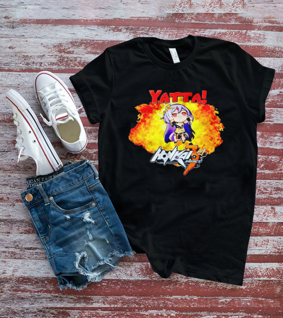 Yatta Honkai Impact 3rd Anime Character Celebration Explosion T-Shirt