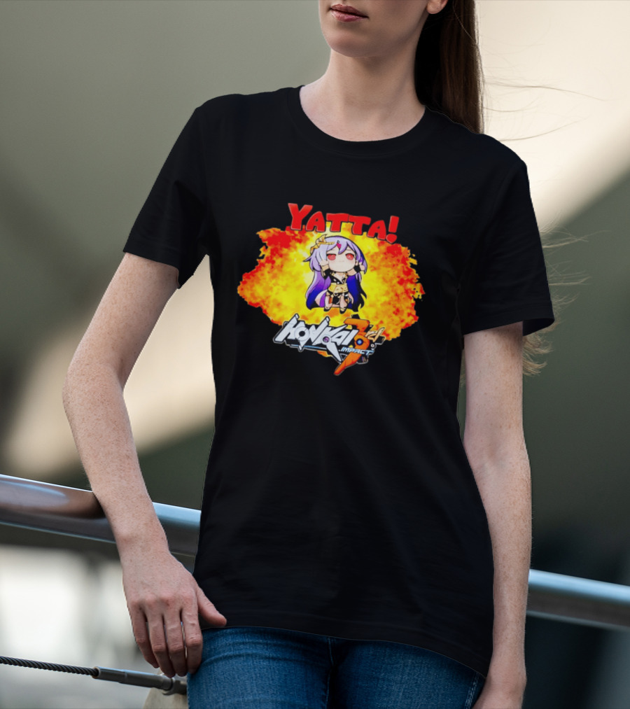 Yatta Honkai Impact 3rd Anime Character Celebration Explosion T-Shirt