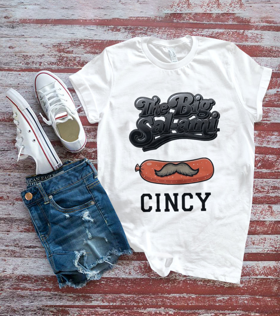 The Big Salami Cincy Mustache T-Shirt