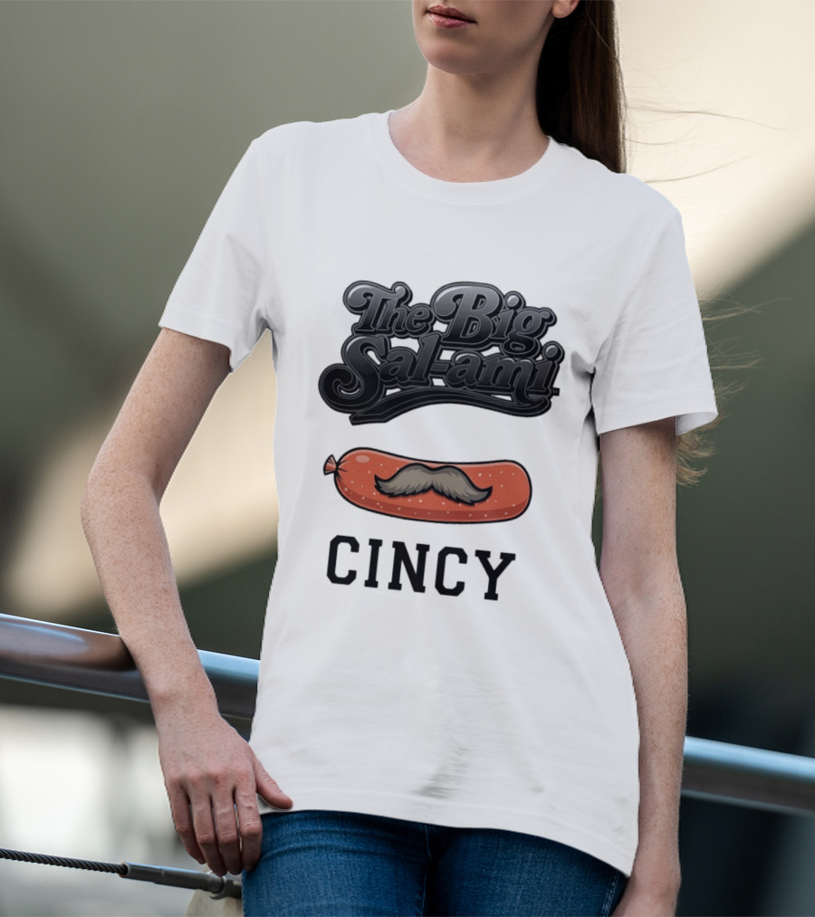 The Big Salami Cincy Mustache T-Shirt