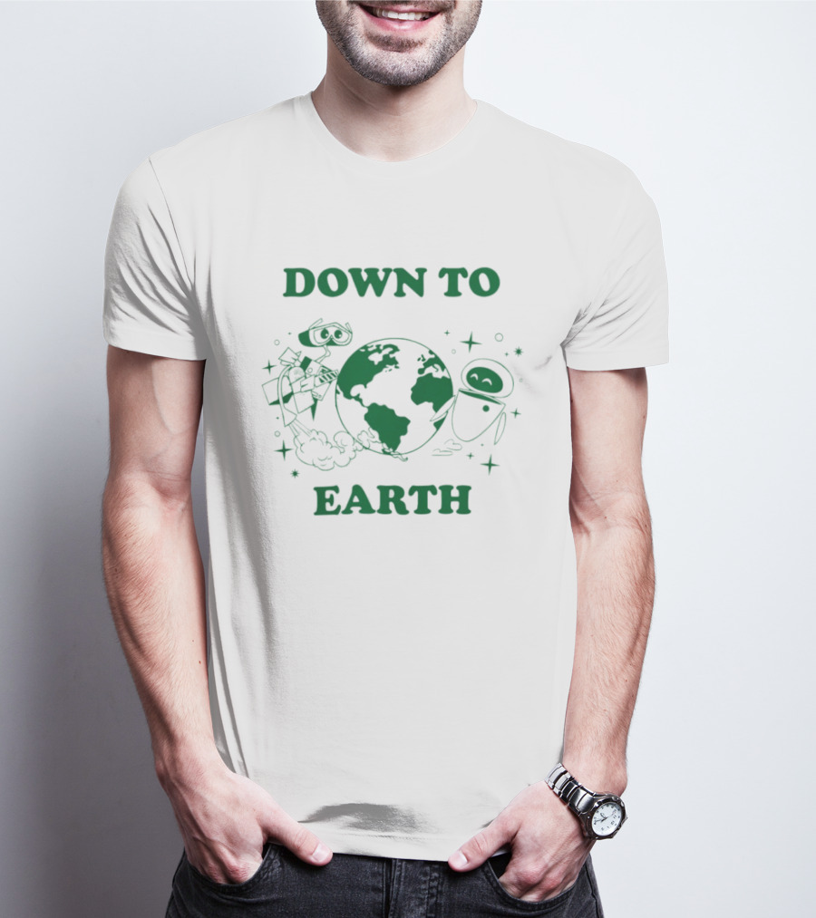 WALL E And EVE Down To Earth Globe Connection T-Shirt