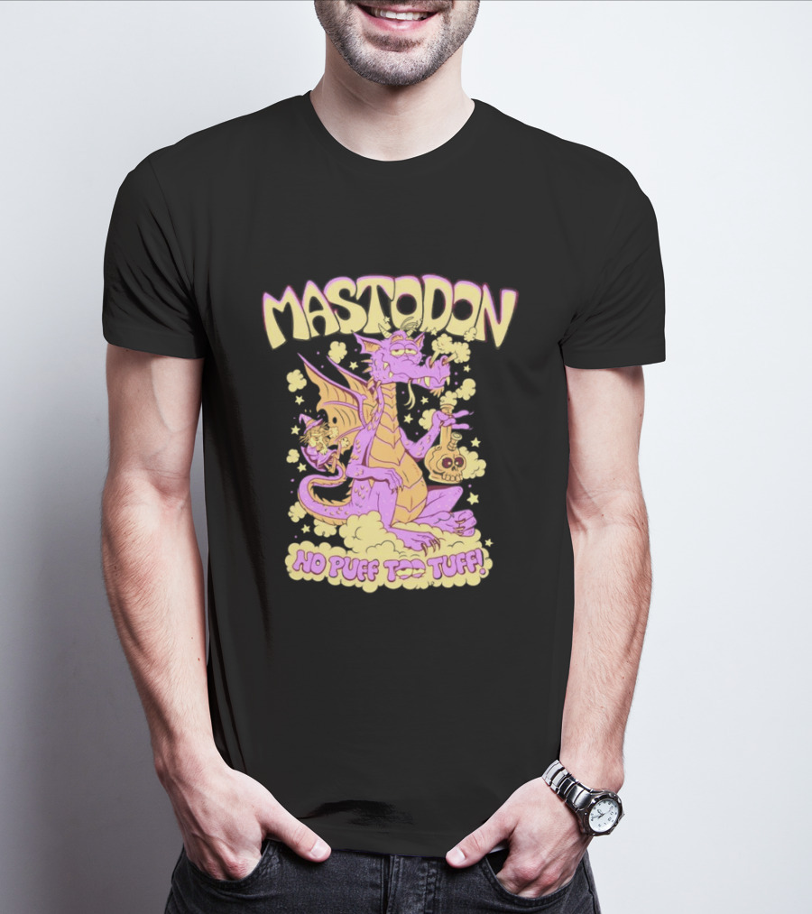 Mastodon No Puff Too Tuff Wizard Dragon 420 T-Shirt