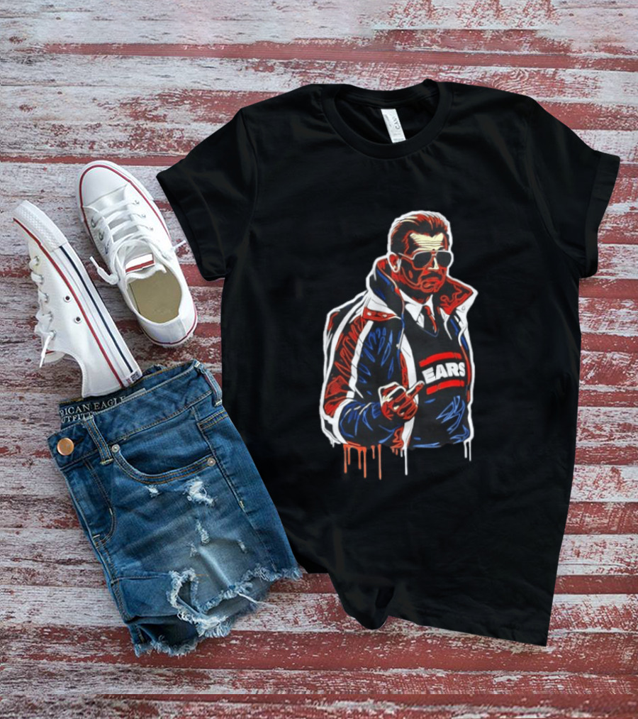 Mike Ditka Chicago Bears Coach Middle Finger Ears T-Shirt