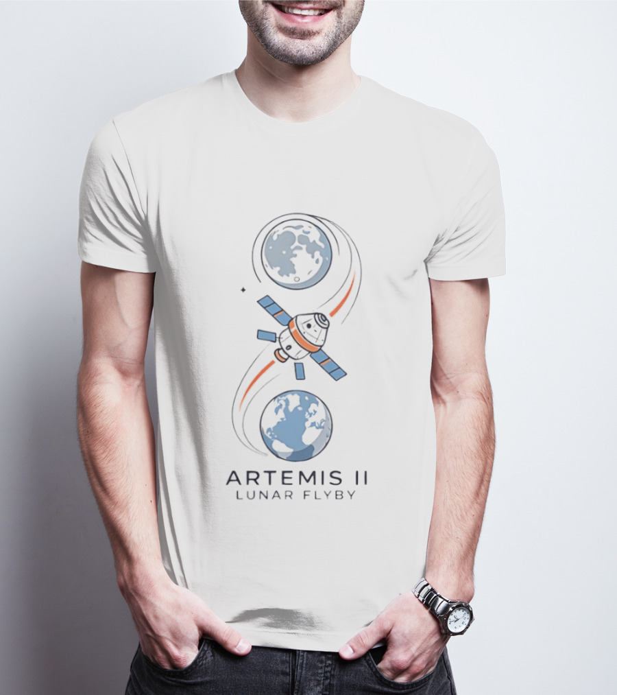 Artemis II Lunar Flyby Mission Back To The Moon Journey T-Shirt