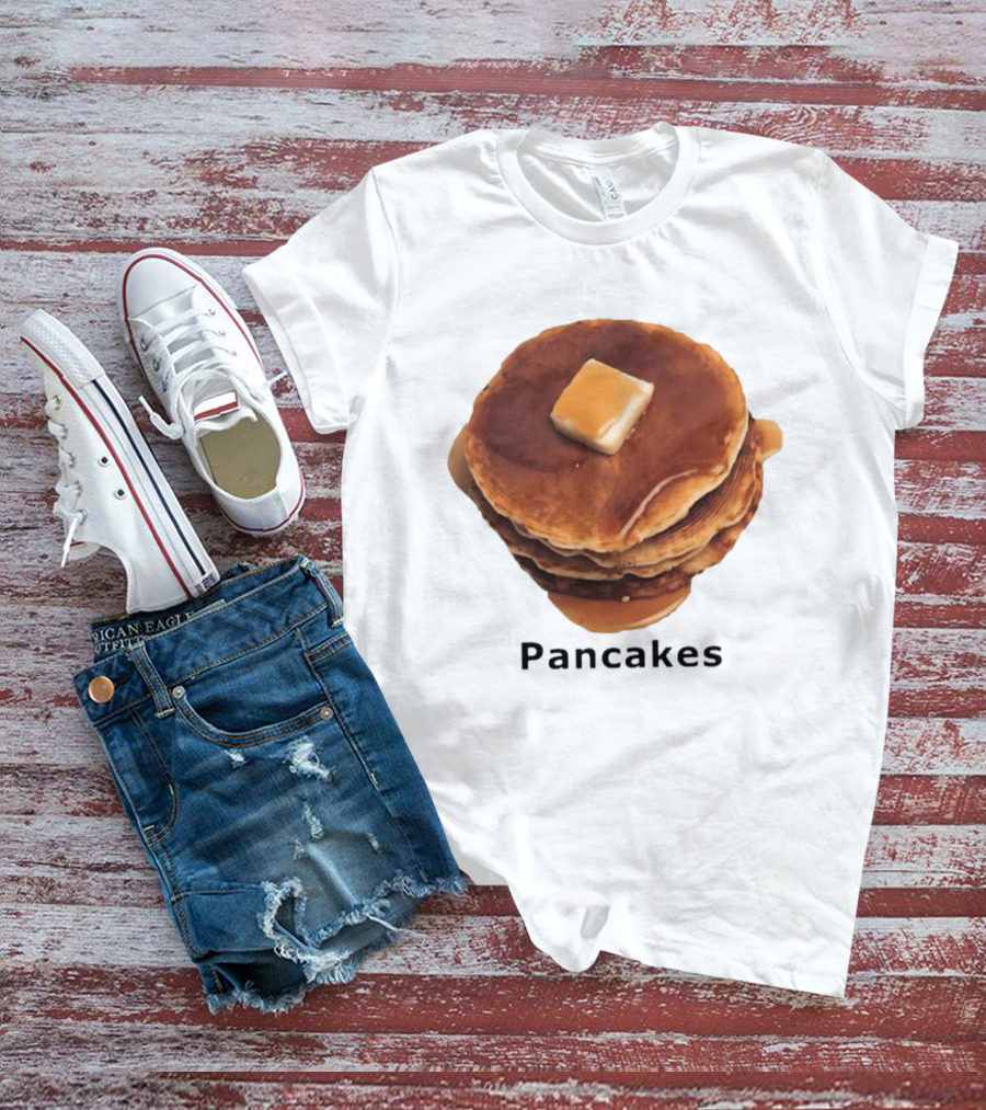 Pancakes Syrup Stack With Butter Topping T-Shirt