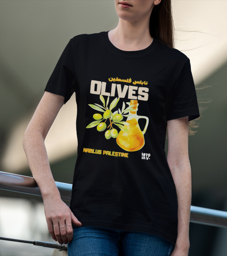 Nablus Palestine Olives 1870 Vintage Olive Oil Heritage T-Shirt
