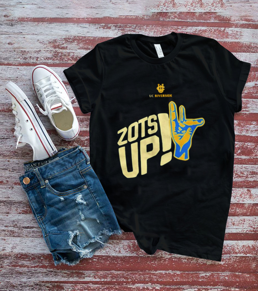 UC Riverside Zot Hand Sign Zots Up T-Shirt