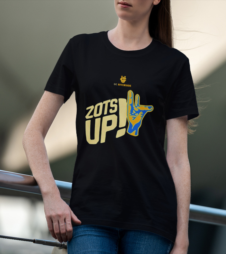UC Riverside Zot Hand Sign Zots Up T-Shirt