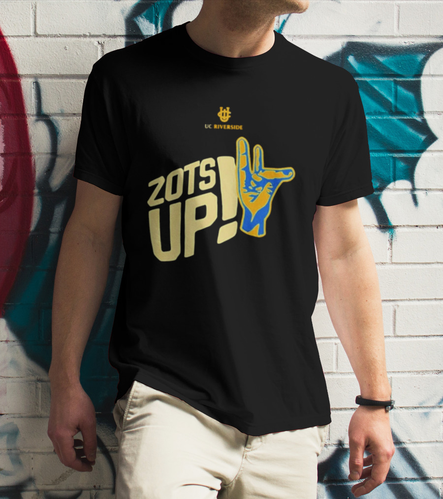UC Riverside Zot Hand Sign Zots Up T-Shirt
