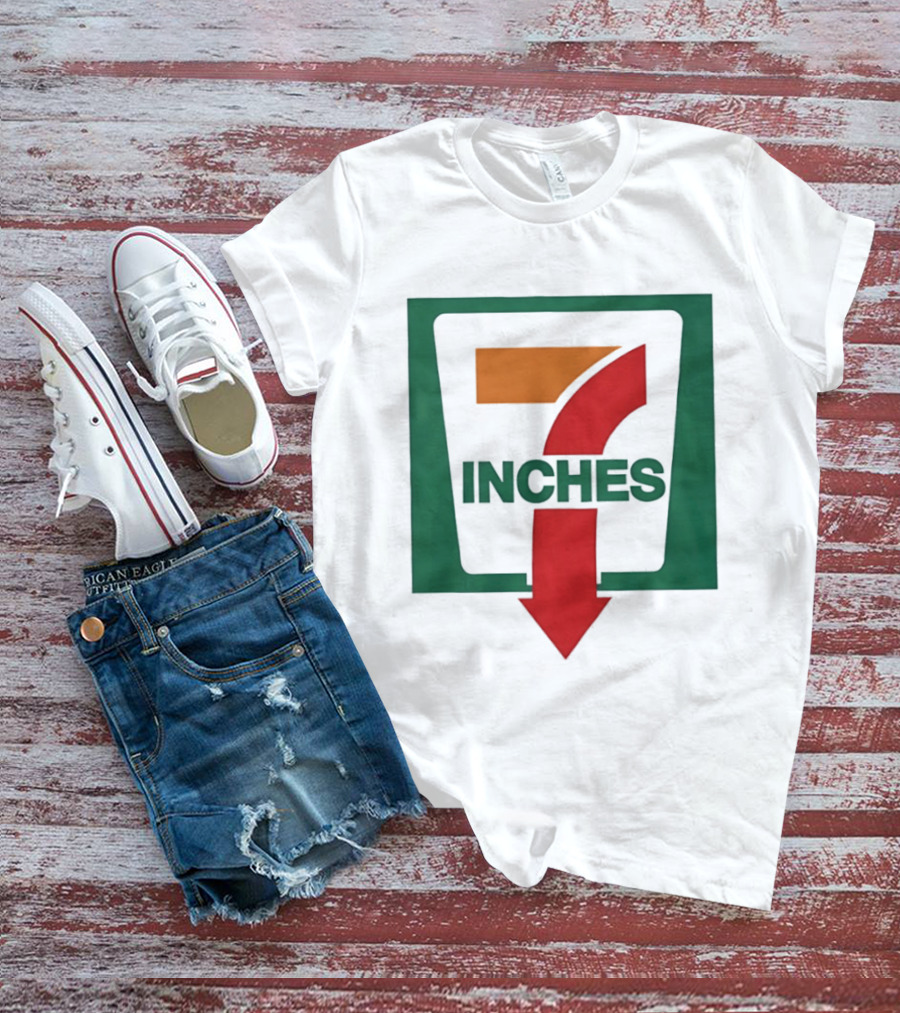 7 Inches Down Arrow Logo In Green And Red T-Shirt