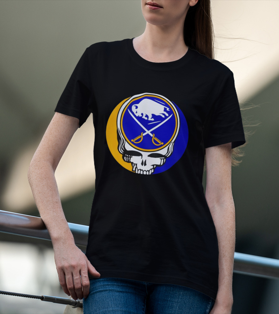 Buffalo Sabres Grateful Dead Steal Your Face Hockey 2026 Collaboration T-Shirt