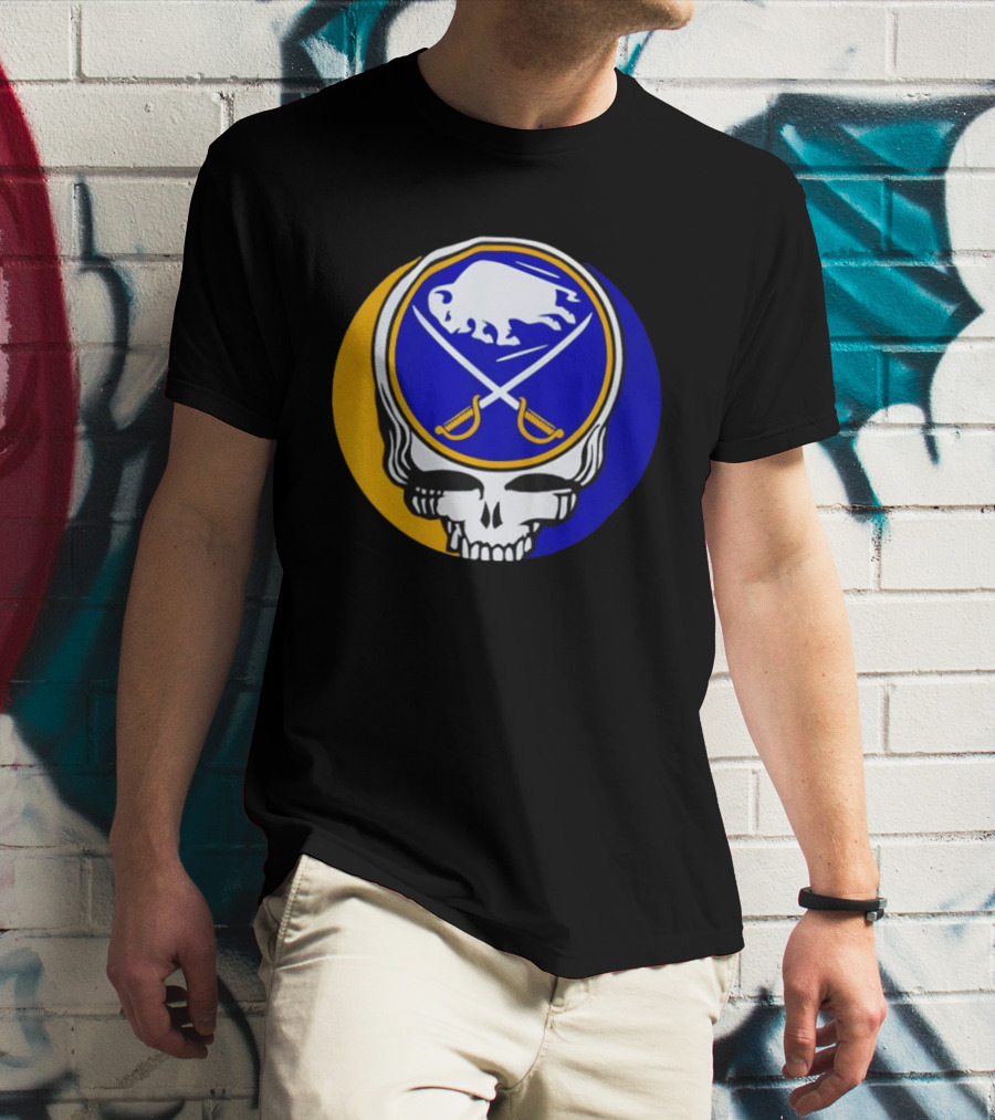 Buffalo Sabres Grateful Dead Steal Your Face Hockey 2026 Collaboration T-Shirt