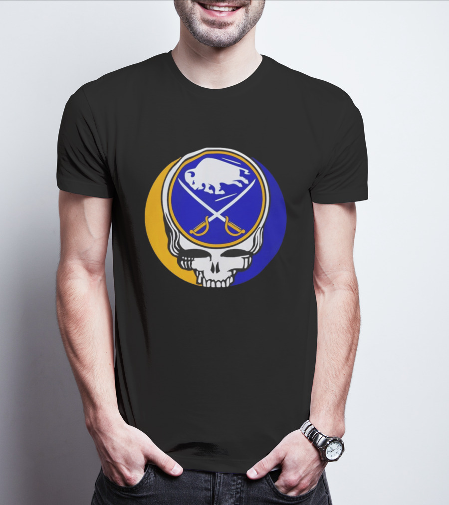Buffalo Sabres Grateful Dead Steal Your Face Hockey 2026 Collaboration T-Shirt
