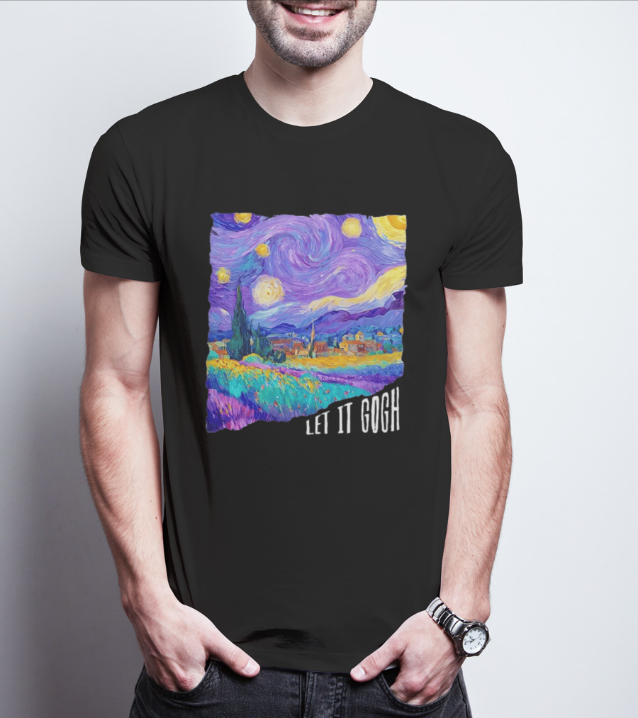 Let It Gogh Starry Night Van Gogh T-Shirt