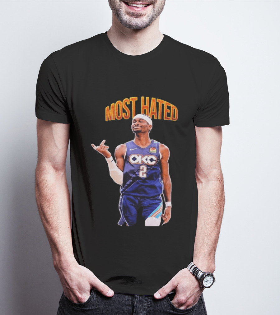 Shai Gilgeous Alexander OKC 2 NBA Basketball "MOST HATED T-Shirt