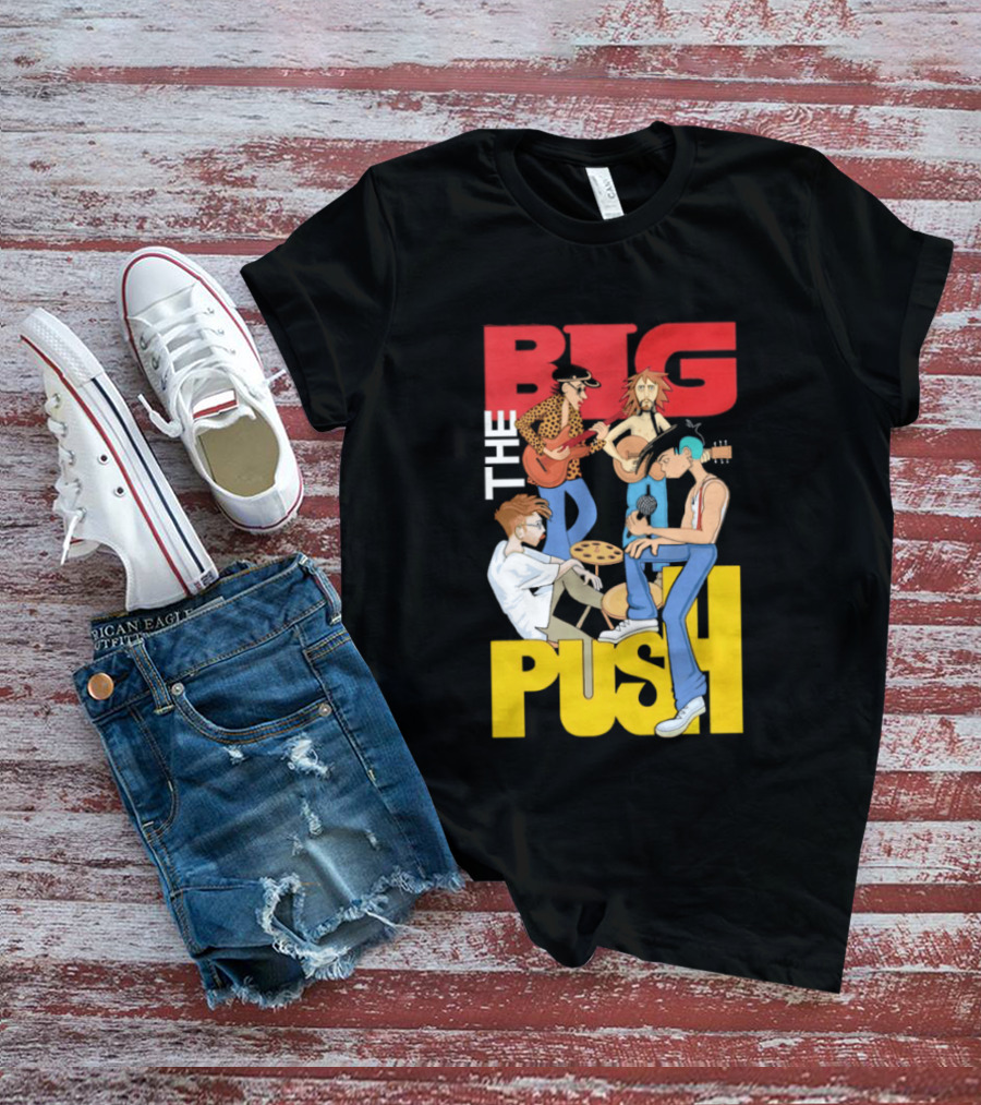 The Big Push Band Colorful Animation With Musical Instruments T-Shirt