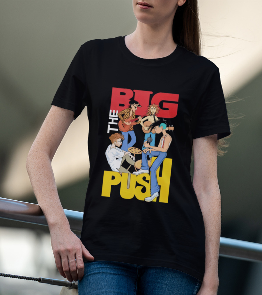 The Big Push Band Colorful Animation With Musical Instruments T-Shirt