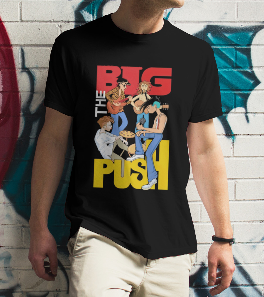The Big Push Band Colorful Animation With Musical Instruments T-Shirt