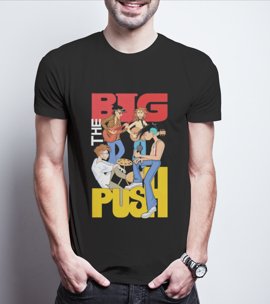 The Big Push Band Colorful Animation With Musical Instruments T-Shirt