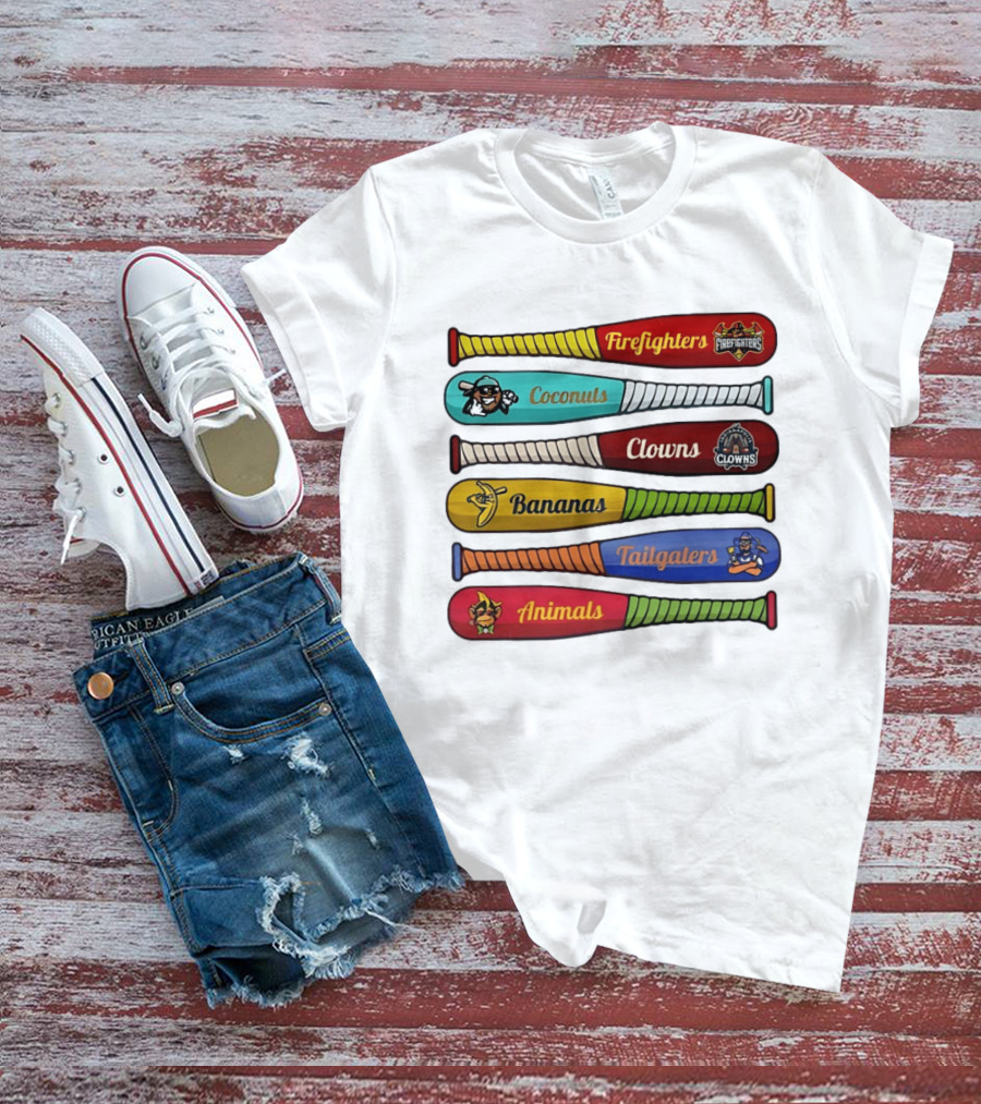 Firefighters Coconuts Clowns Bananas Tailgaters Animals Baseball Bats T-Shirt